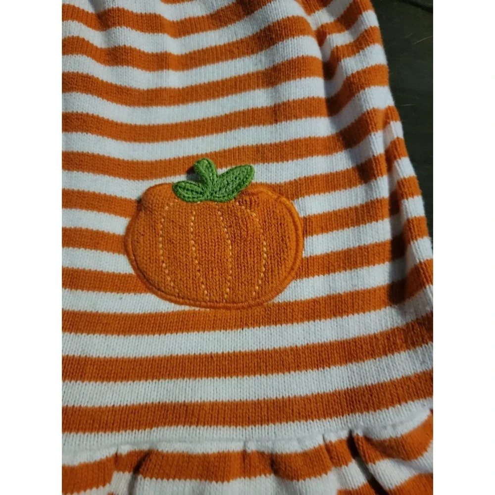 Gymboree stylish corgi pumpkin fall Halloween sweater dress size 5t
